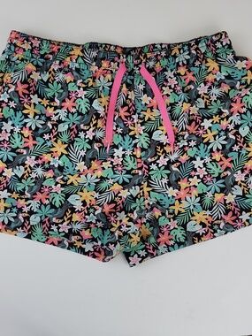 Chubbies Classic Swim Trunks The Bloomerangs Black Floral Size XL